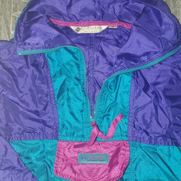 90s Columbia Windbreaker Half Zip Jacket - Picture 5 of 7